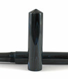 Japanese Nikko Blue & Black Rippled Ebonite Wolfson Fountain Pen