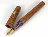 Homerton fountain pen in Yellow Box Burl