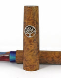 Homerton fountain pen in Yellow Box Burl