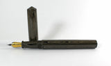 Japanese Nikko Brown & Black Ebonite Wolfson Fountain Pen