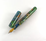 Dyed Box Elder Burl Hybrid Fountain Pen