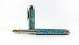 Queens Fountain pen in Conway Stewart Celeste Tiffany Casein