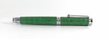 Trinity Chrome Fountain Pen in Green Dyed Sycamore