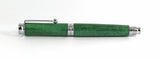 Trinity Chrome Fountain Pen in Green Dyed Sycamore