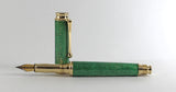 Trinity Gold Fountain Pen in Green Dyed Sycamore