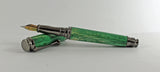 Trinity Gunmetal Fountain Pen in Green Dyed Sycamore