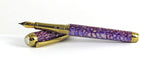 Queens Fountain pen in Conway Stewart Purple Tiffany Casein