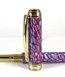 Queens Fountain pen in Conway Stewart Purple Tiffany Casein