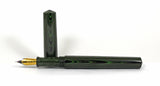 Japanese Nikko Green & Black Ebonite Wolfson Fountain Pen