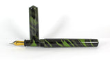 Japanese Nikko Yellow, Green & Black Mottled Ebonite Wolfson Fountain Pen