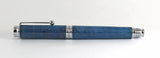 Trinity Chrome Fountain Pen in Blue Dyed Sycamore