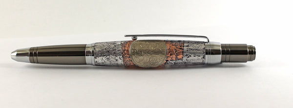 Selwyn Ballpoint with 1959 Sixpence & Armour Plating