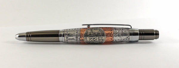 Selwyn Ballpoint with 1947 Sixpence & Armour Plating