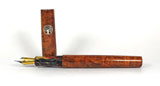 Homerton fountain pen in Amboyna Burl Bock nib