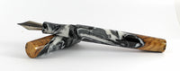 Black Swirl & Spalted Beech  Hybrid Fountain Pen