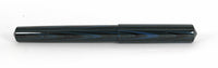Japanese Nikko Blue & Black Rippled Ebonite Wolfson Fountain Pen