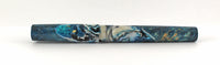 Blue Swirl & dyed Big leaf Maple Hybrid Fountain Pen