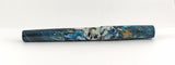 Blue Swirl & dyed Big leaf Maple Hybrid Fountain Pen