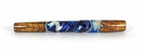 Blue & White swirl Big Leaf Maple Burl Hybrid Fountain Pen