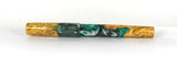 Green, Black & White Box Elder Burl Hybrid Fountain Pen