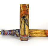 Flame Box Elder Burl Hybrid Fountain Pen