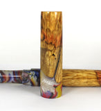 Flame Box Elder Burl Hybrid Fountain Pen