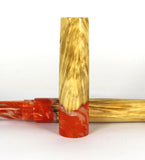 Orange Box Elder Burl Hybrid Fountain Pen