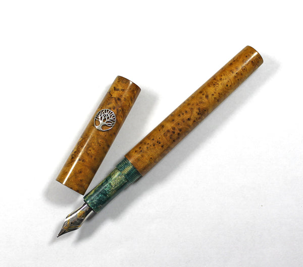 Homerton fountain pen in Cheesewood Burl