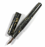 Black and White Ebonite Wolfson Fountain Pen