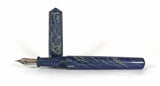Blue and White Ebonite Wolfson Fountain Pen