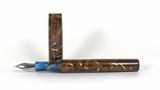 Homerton fountain pen in Elm Burr & Brass inlay