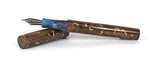 Homerton fountain pen in Elm Burr & Brass inlay