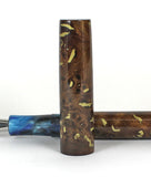 Homerton fountain pen in Elm Burr & Brass inlay