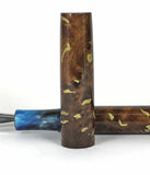 Homerton fountain pen in Elm Burr & Brass inlay