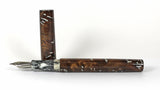 Homerton fountain pen in Elm Burr & Aluminum inlay