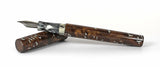 Homerton fountain pen in Elm Burr & Aluminum inlay