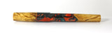 Black & Orange swirl Box Elder Burl Hybrid Fountain Pen