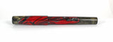 Red & Black swirl Buckeye Burl Hybrid Fountain Pen