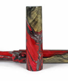 Red & Black swirl Buckeye Burl Hybrid Fountain Pen
