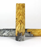 Black & White swirl Box Elder Burl Hybrid Fountain Pen