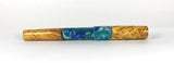 Blue Swirl Box Elder Burl Hybrid Fountain Pen Bock Nib