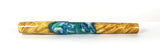 Blue Swirl Box Elder Burl Hybrid Fountain Pen JoWo Nib