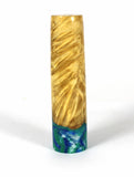 Blue Swirl Box Elder Burl Hybrid Fountain Pen JoWo Nib