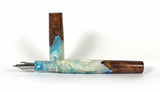 Blue Pearl Elm Burl Hybrid Fountain Pen