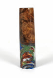 Blue & Gold Big Leaf Maple Burl Hybrid Fountain Pen Bock Nib