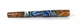 Blue & Gold Big Leaf Maple Burl Hybrid Fountain Pen JoWo Nib