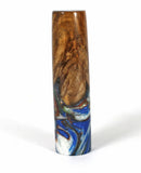 Blue & Gold Big Leaf Maple Burl Hybrid Fountain Pen JoWo Nib