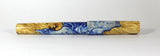 Blue & White swirl Box Elder Burl Hybrid Fountain Pen