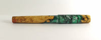 Flame Box Elder Burl Hybrid Fountain Pen