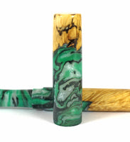 Flame Box Elder Burl Hybrid Fountain Pen